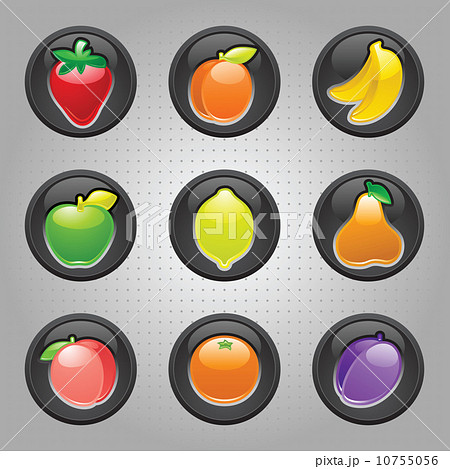 Fruits button black, web 2.0 icons 10755056