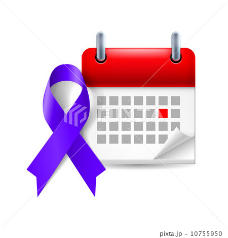 Indigo awareness ribbon and calendar 10755950