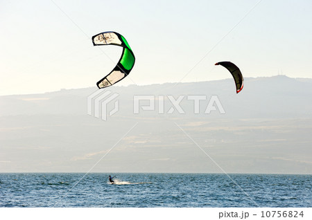 Sky-surfing on lake Kinneret 10756824