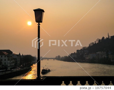 Romantic view onto the river Neckar 10757044