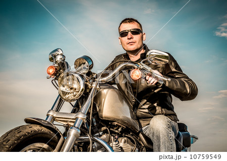 Biker on a motorcycle 10759549