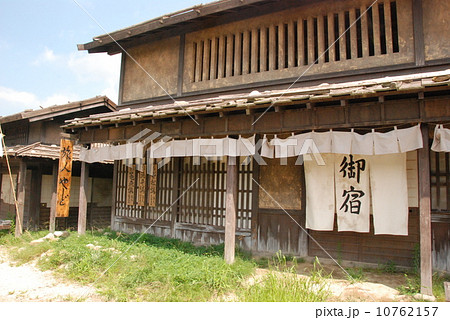 時代劇映画のセット 宿屋 庄内映画村 山形県鶴岡市 の写真素材