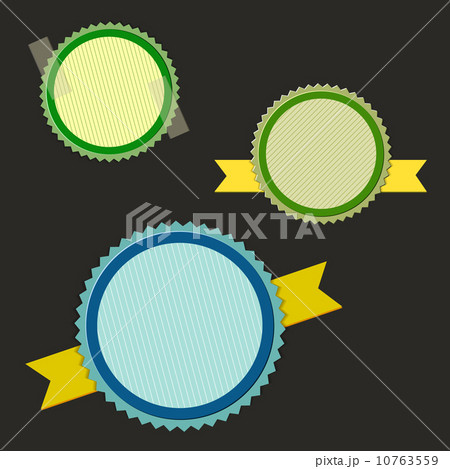 Empty vector rounded labels, easily editable 10763559