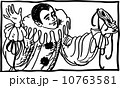 Circus clown holding a masquarade mask 10763581