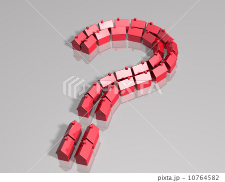 Housing market question mark symbol 10764582