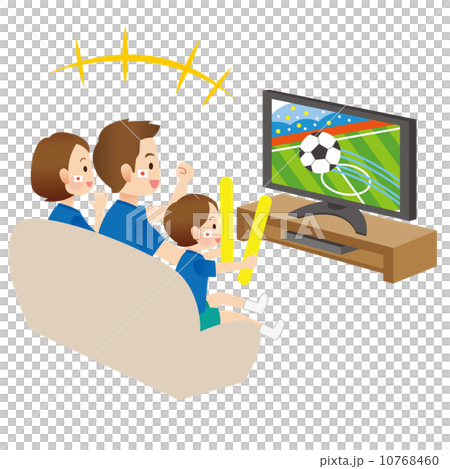 家族　サッカー　観戦 10768460
