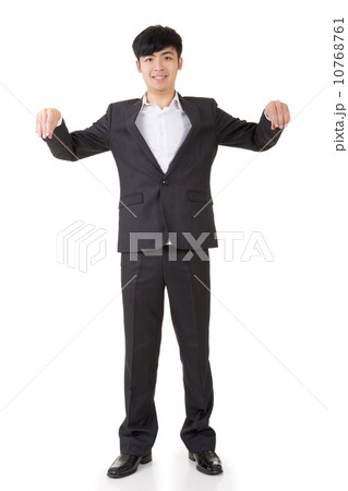 Young asian businessman holding something Young asian businessman holding something 10768761