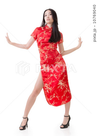 Sexy Chinese woman dress traditional cheongsam 10769040