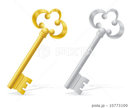 old retro keys door lock vector illustration 10773100