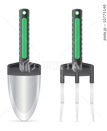 garden tool small shovel and rake vector illustration garden tool small shovel and rake vector illustration 10773146