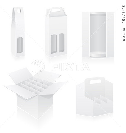 packing box for bottle set icons vector illustration 10773210
