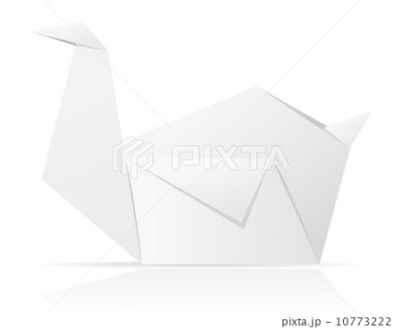 origami paper swan vector illustration 10773222