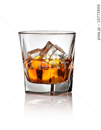 Glass of scotch whiskey and ice Glass of scotch whiskey and ice 10773609