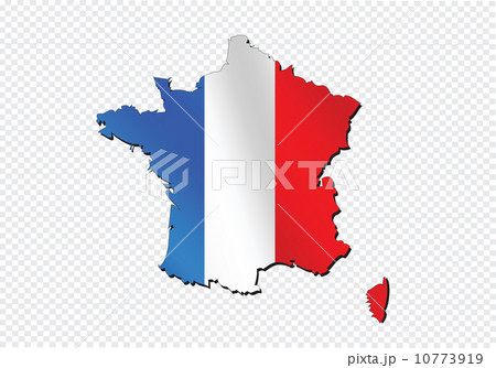 Map and flag of France , French Republic Map and flag of France , French Republic 10773919
