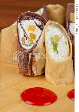 pancake roll with marmalade pancake roll with marmalade 10774637