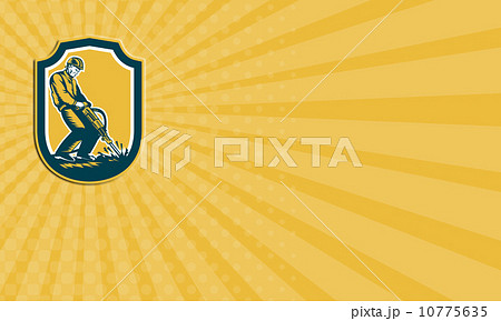 Business card Construction Worker Jackhammer... - Stock Illustration  [10775635] - PIXTA