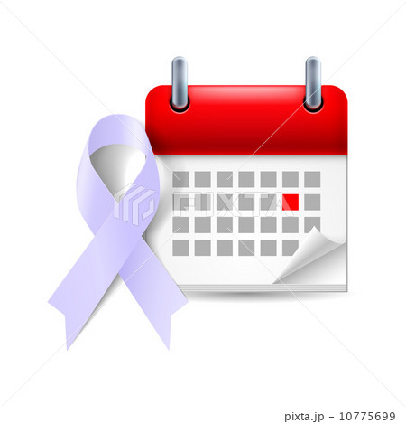 Lavender awareness ribbon and calendar 10775699