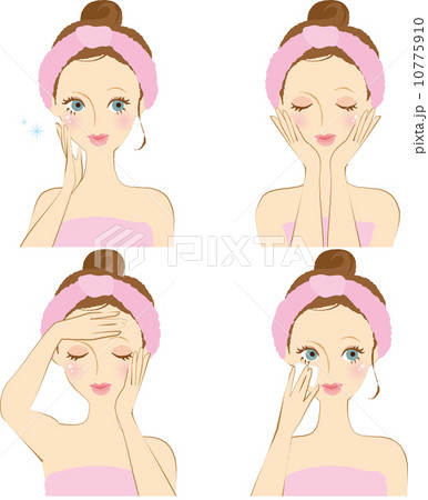 スキンケアをする女性 10775910