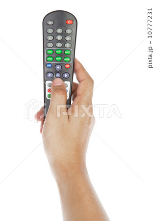Receiver remote control. Isolated and hand 10777231