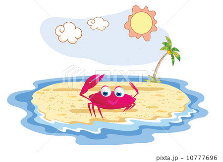 crab funny posing at the beach 10777696