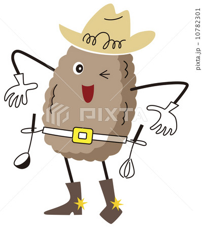 コロッケのキャラクターのイラスト素材