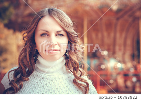 beautiful girl in the autumn park beautiful girl in the autumn park 10783922