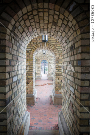 beautiful old brick arch tunnel 10786035