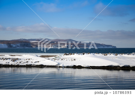 beautiful winter nature of the Abashiri, Hokkaido, Japan 10786393