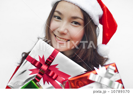 santa claus hat with christmas gift boxes santa claus hat with christmas gift boxes 10789370