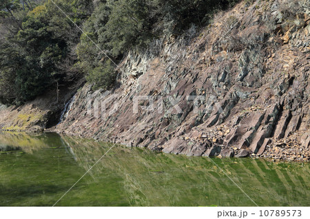 特別名勝「栗林公園」南庭西湖の「赤壁」（遠くに桶樋滝が見える） 10789573