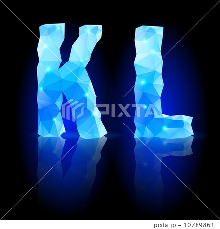 Blue polygonal font Blue polygonal font 10789861