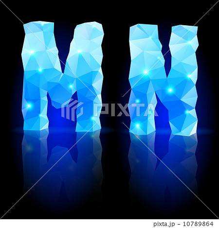 Blue polygonal font Blue polygonal font 10789864