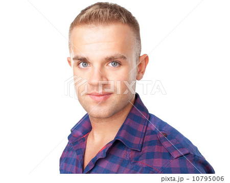 Closeup portrait of happy smiling young man 10795006
