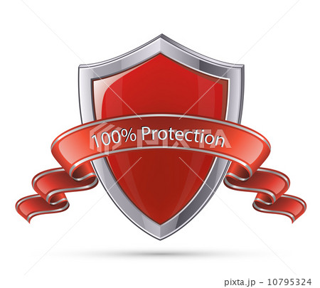 Shield symbol. 100 percent protection 10795324