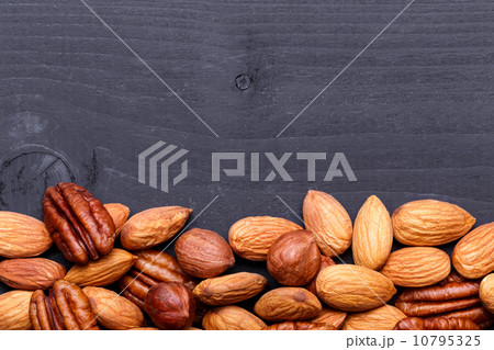 Background texture of assorted mixed nuts 10795325