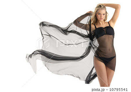 young woman with flowing cloth 10795541
