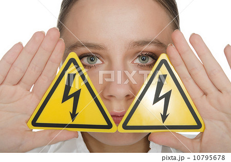Portrait of a woman with characters lightning 10795678