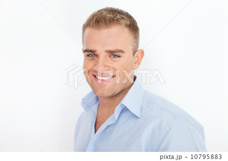 Closeup portrait of happy smiling young businessman Closeup portrait of happy smiling young businessman 10795883