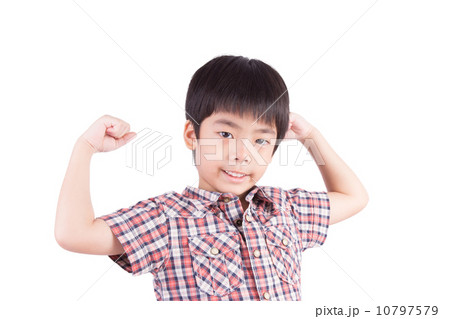 Strong boy showing muscles 10797579