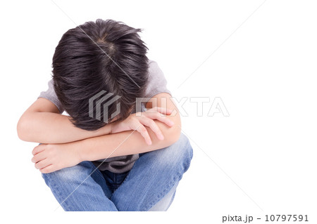 Lost and alone isolated on white background 10797591