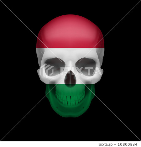 Hungarian flag skull 10800834