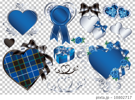 リボン　ハート　素材 10802717