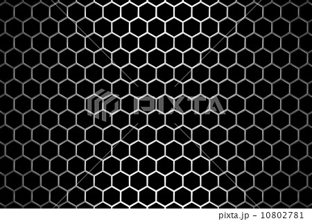 Steel grid with hexagonal holes under straight central light Steel grid with hexagonal holes under straight central light 10802781