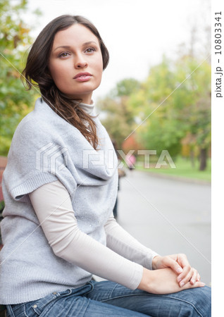 Woman on bench Woman on bench 10803341