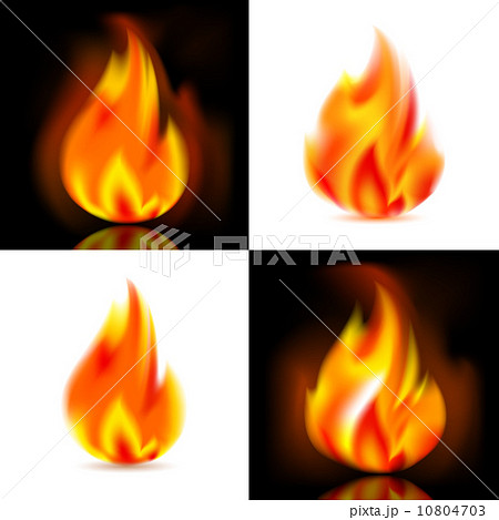 Fire, 4 vector flames 10804703