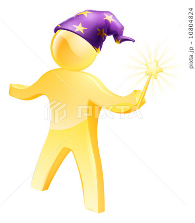 Wizard waving a wand 10804824