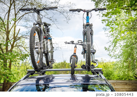 Car with bicycles on it Car with bicycles on it 10805443