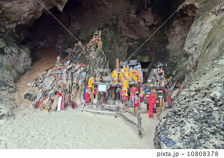 Wooden phalluses in Princess cave. Railay. Thailand 10808378