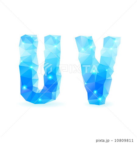 Blue polygonal font Blue polygonal font 10809811