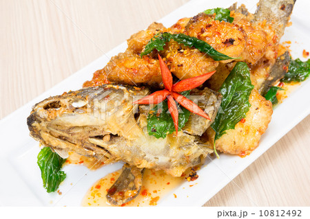 sweet and sour spicy sauce grouper fish 10812492